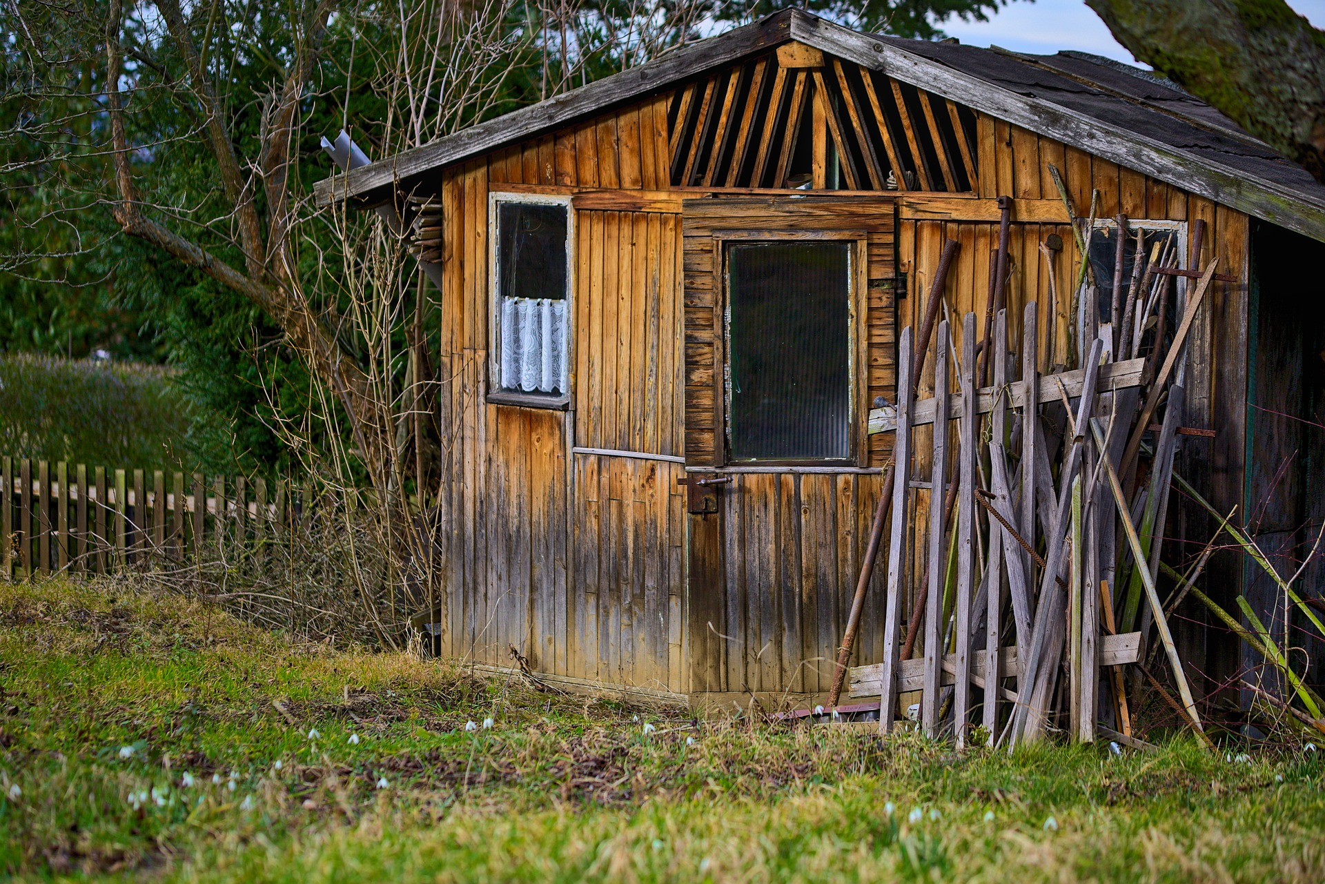 abri de jardin vétuste